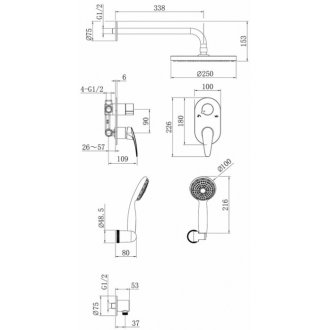 Душевая система Lemark Linara LM0429C