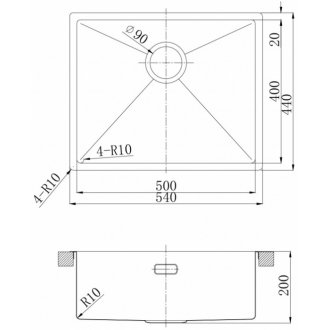 Мойка кухонная Lemark Olanga 540 9938126