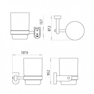 Стакан Lemark Omega LM3136C