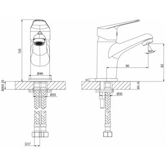 Смеситель для раковины Lemark Partner LM6506C