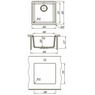 Мойка кухонная Lemark Sinara 400-U 9910062