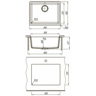 Мойка кухонная Lemark Sinara 540-U 9910078