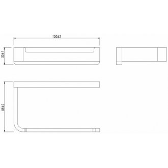 Держатель для бумаги Lemark Smooth Line 9722008