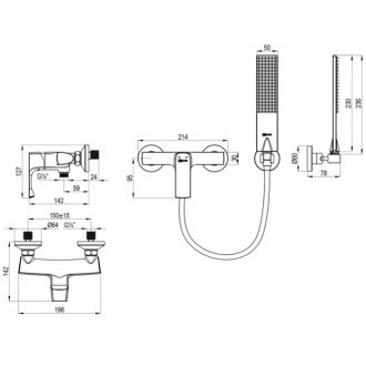 Смеситель для душа Lemark Ursus LM7203BG