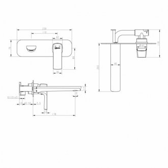 Смеситель для раковины Lemark Ursus LM7226BL