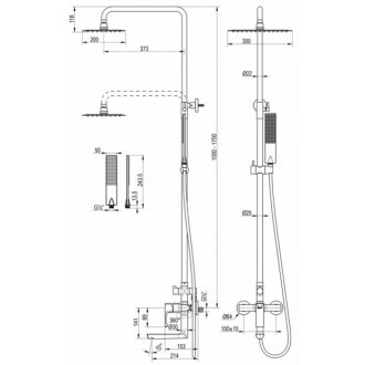 Душевая стойка Lemark Ursus LM7262BG