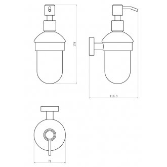 Дозатор для жидкого мыла Linisi Cubo 810085F-B