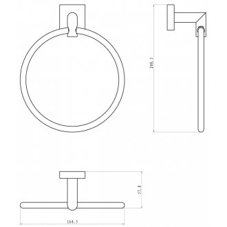 Кольцо для полотенца Linisi Sfera 810080B-A