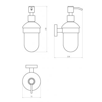 Дозатор для жидкого мыла Linisi Sfera 810085F-A