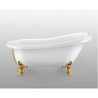 Ванна акриловая Magliezza Alba 155x72 см ножки золото