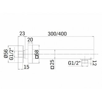 Держатель верхнего душа Mamoli Euclide 345L401