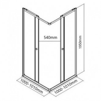 Душевая угол MaybahGlass MGY-1330-6 100x100 см