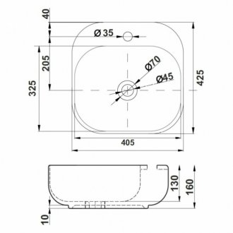 Раковина Melana MLN-320306-805 белая