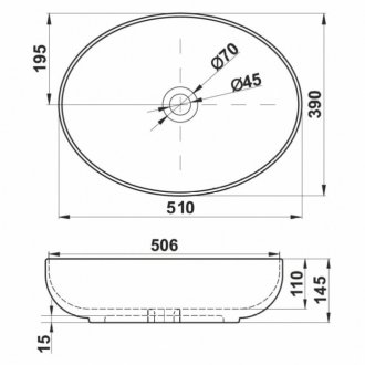 Раковина Melana MLN-320316MGS золото матовое