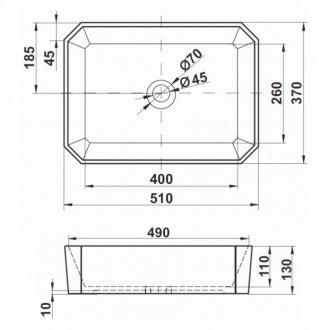 Раковина Melana MLN-320318-805 белая