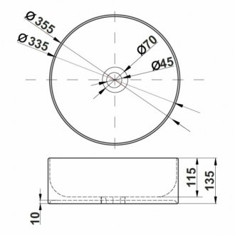 Раковина Melana MLN-320357MB-805 черная матовая