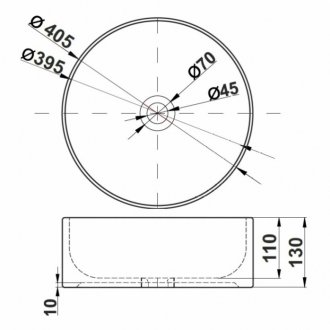 Раковина Melana MLN-320365MBSt-805 черная матовая