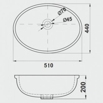 Раковина Melana MLN-540-805 белая