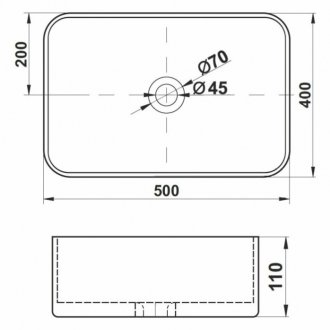 Раковина Melana MLN-7050K-805 белая