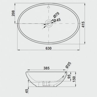 Раковина Melana MLN-7686-805 белая