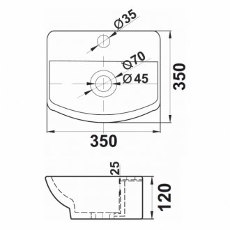 Раковина Melana MLN-78014B-805 белая