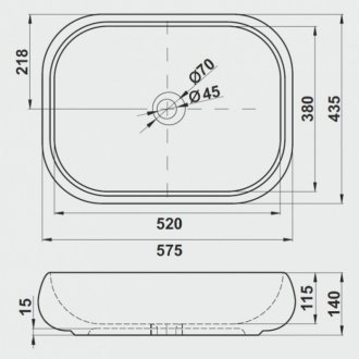 Раковина Melana MLN-78102-805 белая