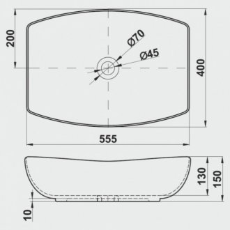 Раковина Melana MLN-78413-805 (A537) белая