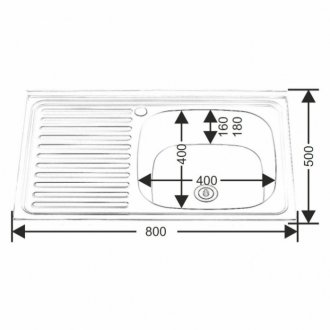 Мойка кухонная Melana 8050 R (076 ta R) хром матовый