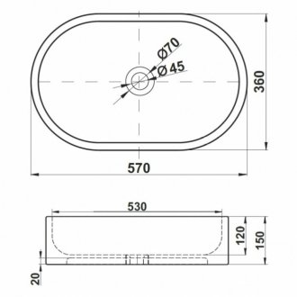 Раковина Melana MLN-852-805 (А110) белая