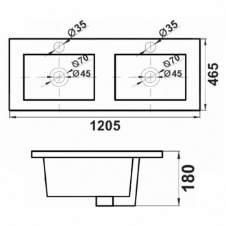 Раковина Melana MLN-9120ED-805 белая