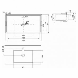 Раковина Melana MLN-F90-805 белая