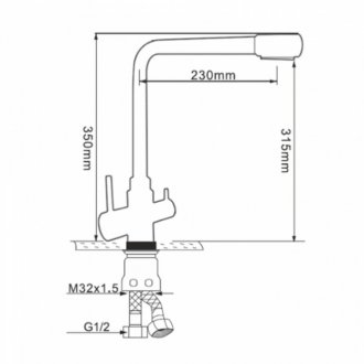 Смеситель для кухни Melana F9505HC бронза