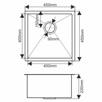 Мойка кухонная Melana Profline D4545HG золото матовое