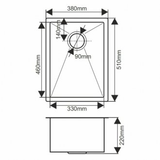 Мойка кухонная Melana Profline D5138HB графит матовый