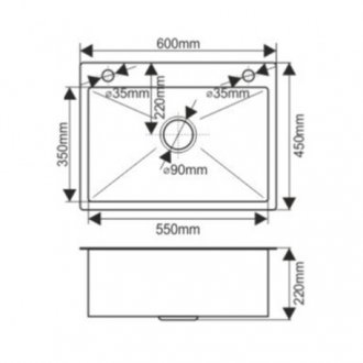 Мойка кухонная Melana Profline H6045B +коландер графит матовый