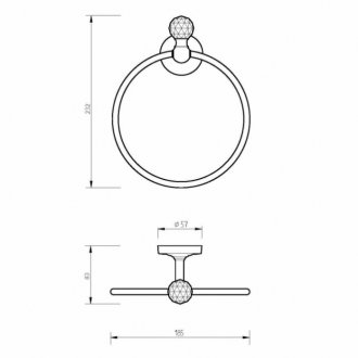 Полотенцедержатель-кольцо Migliore Amerida 16562 бронза