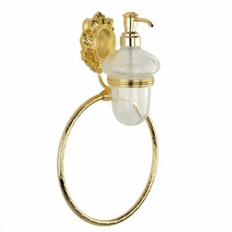 Дозатор для жидкого мыла с кольцом Migliore Cleopatra 16683 золото