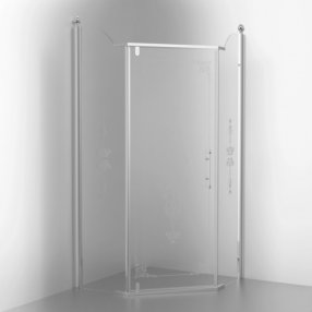 Душевой уголок Migliore Diadema Penta 90x90 см 24163 прозрачное стекло с декором, хром
