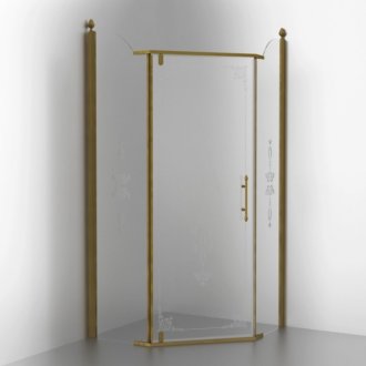 Душевой уголок Migliore Diadema Penta 100x100 см прозрачное стекло с декором