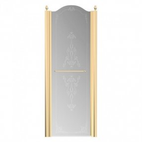 Душевая дверь Migliore Diadema DX 80 см 22714 прозрачное стекло с декором, золото