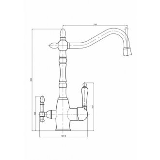 Смеситель для кухни Milacio Castellon Ceramic MC.515.ASN