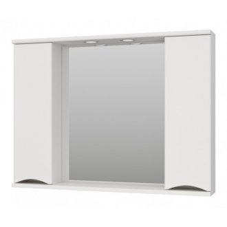 Зеркало со шкафчиками Misty Атлантик 100 белое