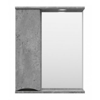 Зеркало со шкафчиком слева Misty Атлантик 60 серый камень