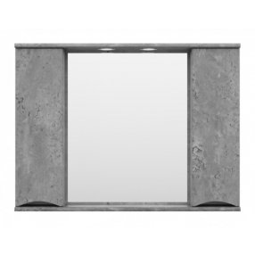 Зеркало со шкафчиками Misty Атлантик 100 серый камень
