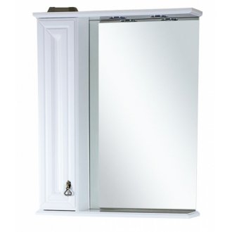 Зеркало со шкафчиком Misty Лувр 65 белое