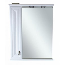 Зеркало со шкафчиком Misty Лувр 75 белое
