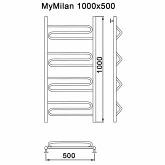 Полотенцесушитель водяной MyFrea My Milan 500x1000
