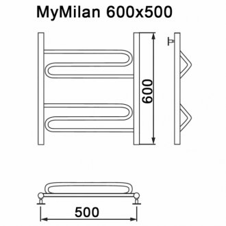 Полотенцесушитель водяной MyFrea My Milan 500x600