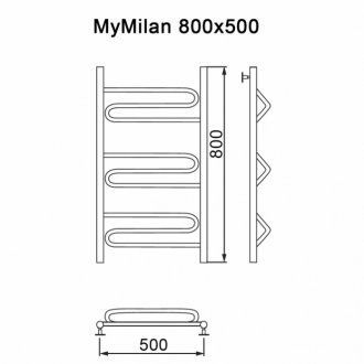 Полотенцесушитель водяной MyFrea My Milan 500x800