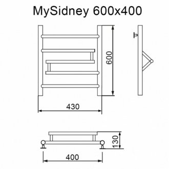 Полотенцесушитель водяной MyFrea My Sidney 400x600